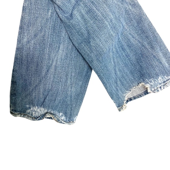 Vigoss USA Premium BOHO Embroidered Distressed Aztec Boot Cut Jeans SZ 5/6 - Picture 8 of 9